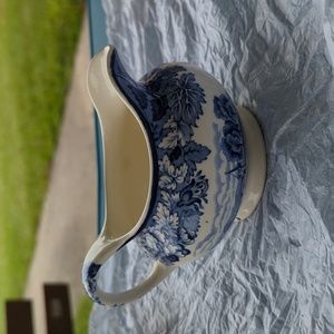Enoch Woods English Scenery‎ Blue White Creamer Wood & Sons England Woods Ware